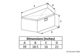 Truck Tool Box 45004 Garrison Series Trailer Tongue Cargo / 39 W x 18.5 D x 16 H / Diamond Tread Aluminum / Bright / Owens Products