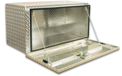 Truck Tool Box 47001 Garrison Series Underbody Chest / 24 Inch / Diamond Tread Aluminum / Bright / Owens Products