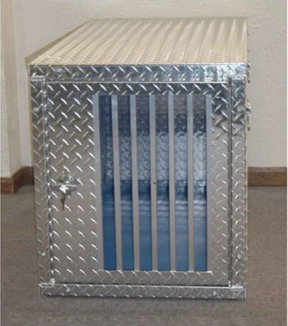 Dog Box *ALL* K9 Transport Series Single Compartment / 55002 / Various Sizes / Adjustable Rear Air Vent / Diamond Tread Aluminum / Owens Products Professional K9 Transport Series Owens Products