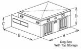 Dog Box 55006 Hunter Series Double Compartment with Top Storage / 48 W x 45 D x 26 H / Standard Vents / Diamond Tread Aluminum / Owens Products
