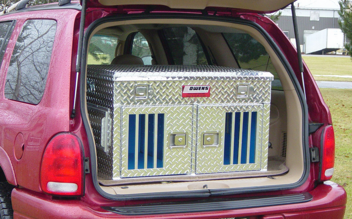 Dog Box 55018 Hunter Series Double Compartment Top Storage / 36 W X 28.5 D X 22 H / Diamond Tread Aluminum / 55018 / Owens Products Hunter Series Owens Products