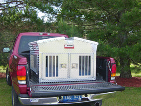 Dog Box 55031 Hunter Series Double Compartment with Dual Lid Top Storage / 38 W x 45 D x 29.5 H / Big T / All Season Vents / Diamond Tread Aluminum / Owens Products Hunter Series Owens Products
