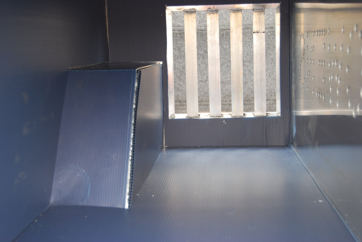 Dog Box 55053 Hunter Series Triple Compartment with Top Storage / 58 W x 40 D x 26 H / with Wheel Well Notches / All Seasons Rear Vents / Diamond Tread Aluminum / Owens Products