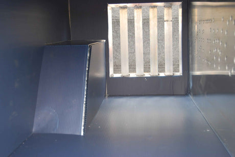 Dog Box 55053 Hunter Series Triple Compartment with Top Storage / 58 W x 40 D x 26 H / with Wheel Well Notches / All Seasons Rear Vents / Diamond Tread Aluminum / Owens Products