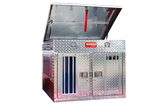 Dog Box 55056 Hunter Series Double Compartment with Top Storage / Tall / 38 W x 45 D x 32 H / All Season Vents / Diamond Tread Aluminum / Owens Products Hunter Series Owens Products