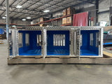 Dog Box 55075V Hunter Series Triple Compartment / 58 W X 40 D X 20 H / Side Vents & All Seasons Rear Vents / Diamond Tread Aluminum / Owens Products Dog Box Owens Products