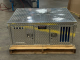 Dog Box 55077 Hunter Series Double Compartment / 48 W x 36 D x 20 H / Shallow / Standard Vents / Diamond Tread Aluminum / Owens Products Hunter Series Owens Products