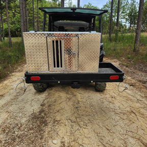 Dog Box 55110 Single Compartment Dog Box / 34 W X 20 D X 22 H / All Season Vents / Diamond Tread Aluminum / Animal Control Dog Box / Owens Products Hunter Series Owens Products