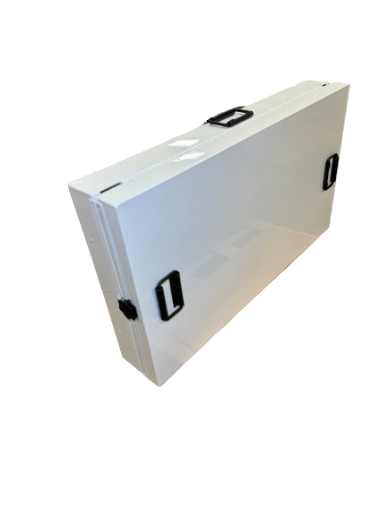 Dog Crate 55305 Professional K9 Series X-Large Collapsible Working Dog Crate / Single Compartment / 22.25 W x 41 D x 29 H / Mill Finish Aluminum / White / Owens Products