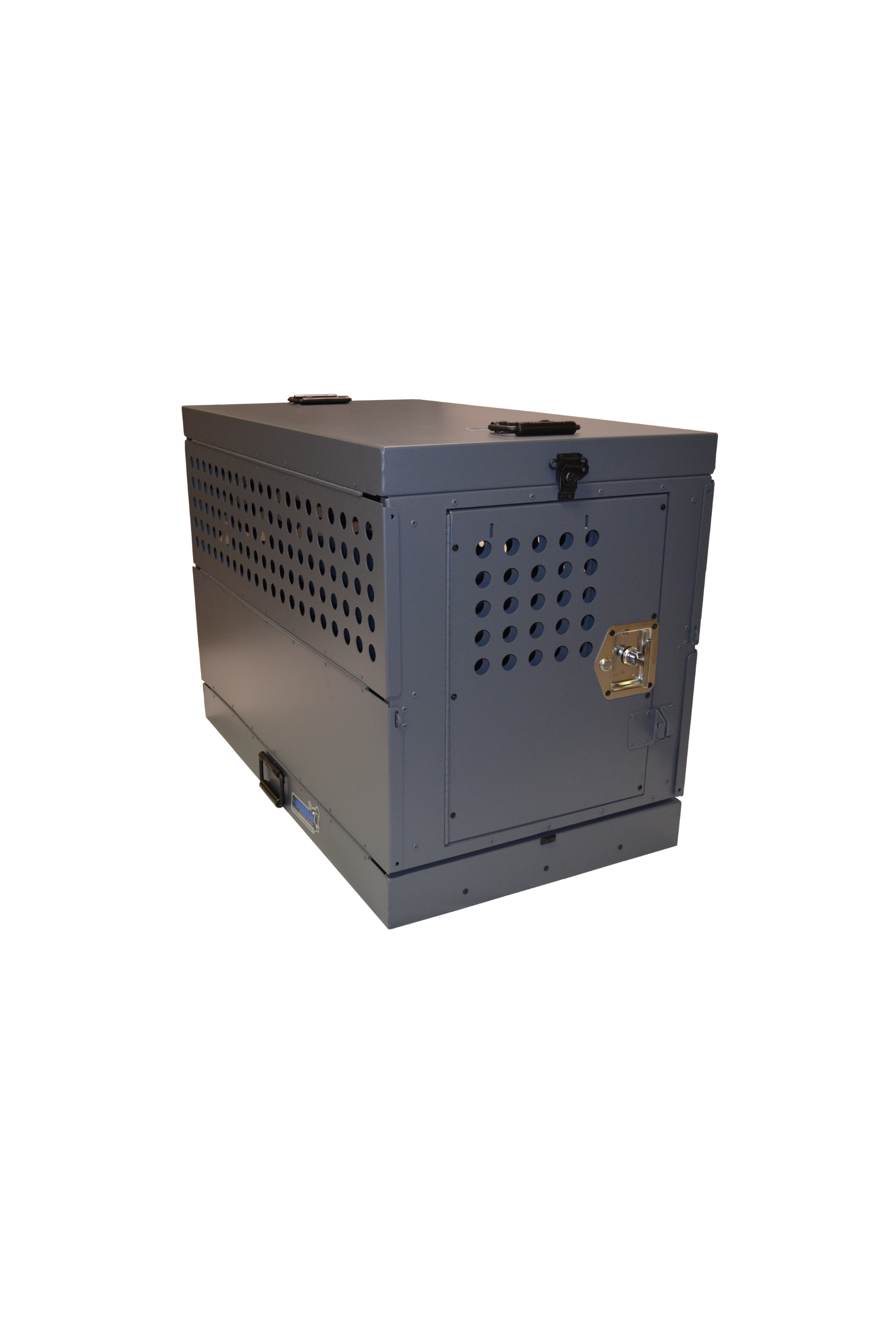 Dog Crate 55306 Professional K9 Series X-Large Collapsible Working Dog Crate / Single Compartment / 22.25 W x 41 D x 29 H / Mill Finish Aluminum / Gray / Owens Products