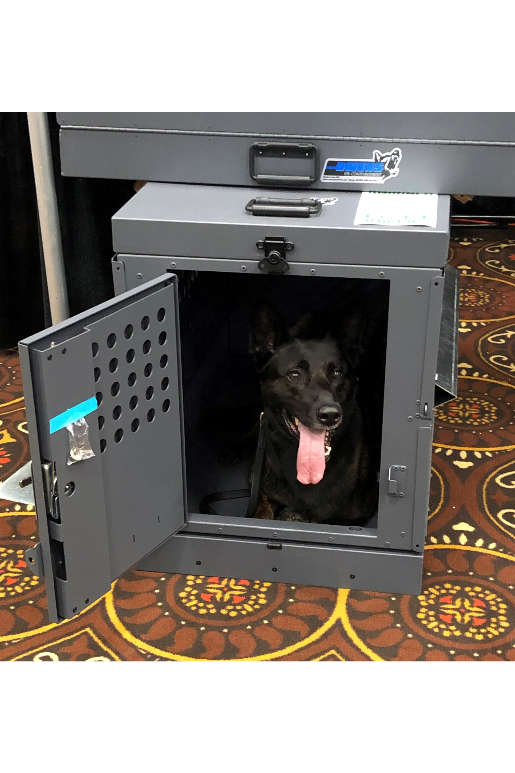 Dog Crate 55306 Professional K9 Series X-Large Collapsible Working Dog Crate / Single Compartment / 22.25 W x 41 D x 29 H / Mill Finish Aluminum / Gray / Owens Products