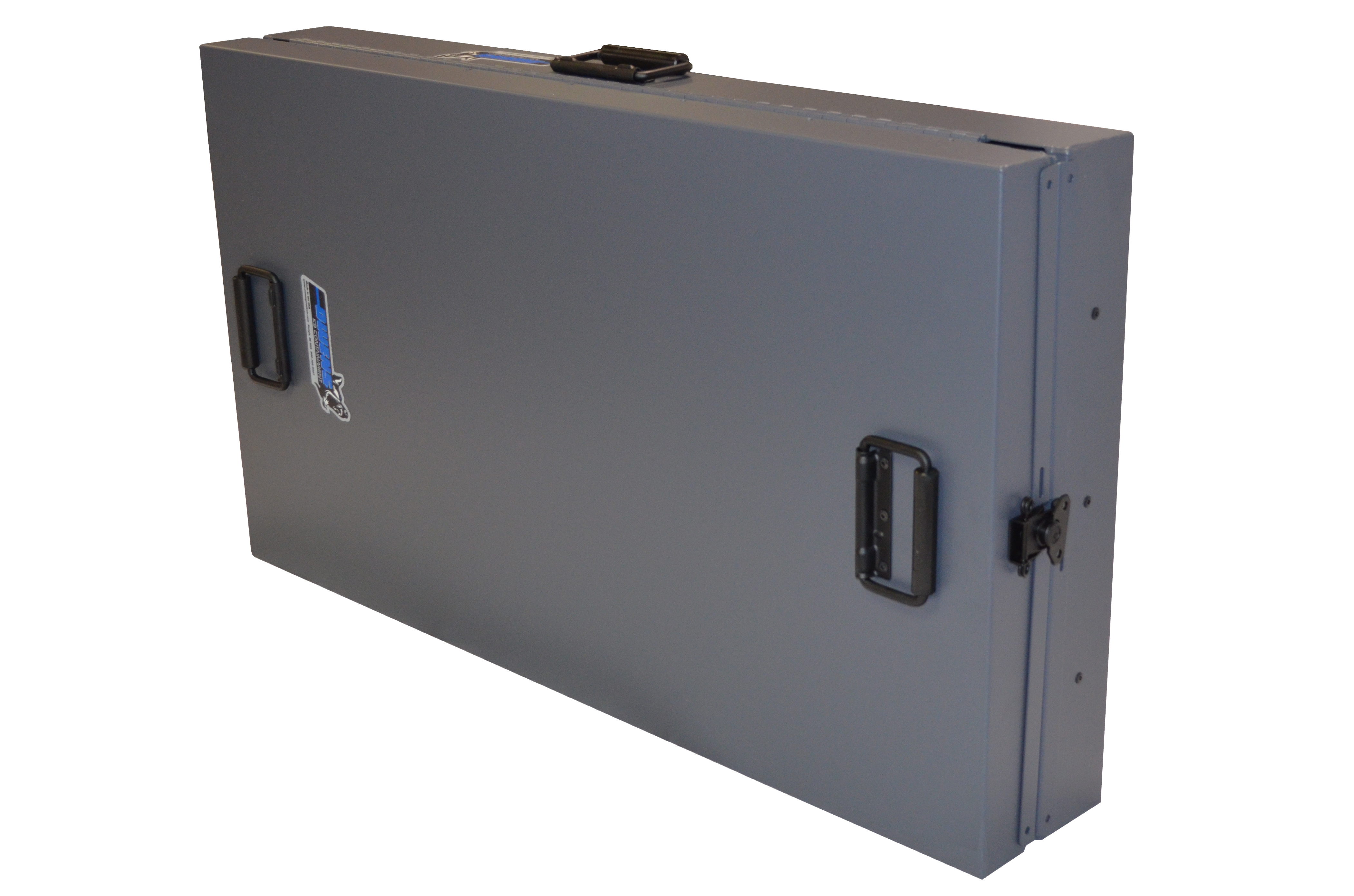 Dog Crate 55313 Professional K9 Series Large Collapsible Working Dog Crate / Single Compartment / 22.25 W x 34 D x 29 H / Mill Finish Aluminum / Gray / Owens Products
