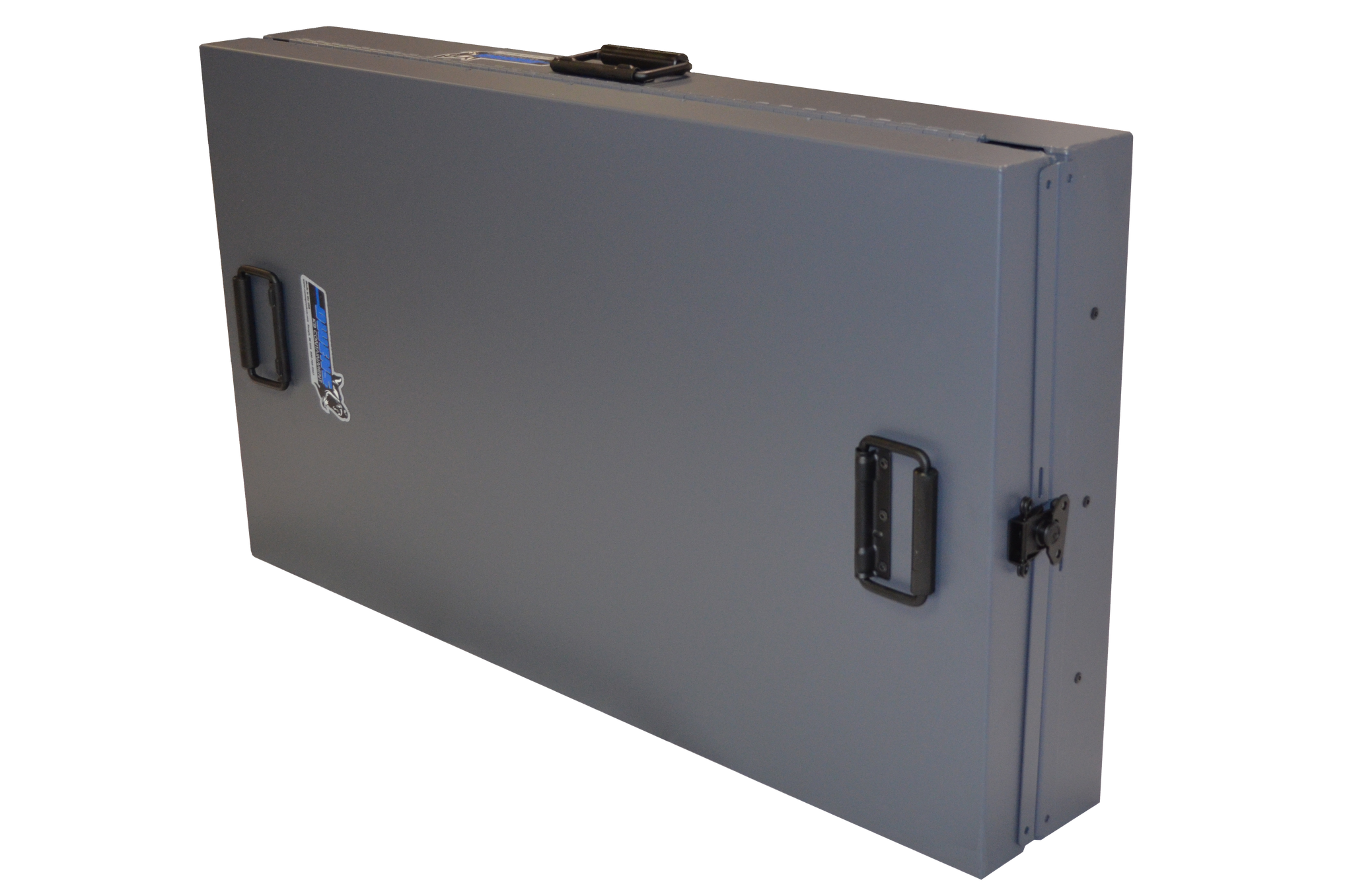 Dog Crate 55313 Professional K9 Series Large Collapsible Working Dog Crate / Single Compartment / 22.25 W x 34 D x 29 H / Mill Finish Aluminum / Gray / Owens Products