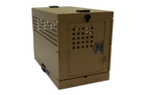 Dog Crate 55307 Professional K9 Series X-Large Collapsible Working Dog Crate / Single Compartment / 22.25 W x 41 D x 29 H / Mill Finish Aluminum / Tan / Owens Products