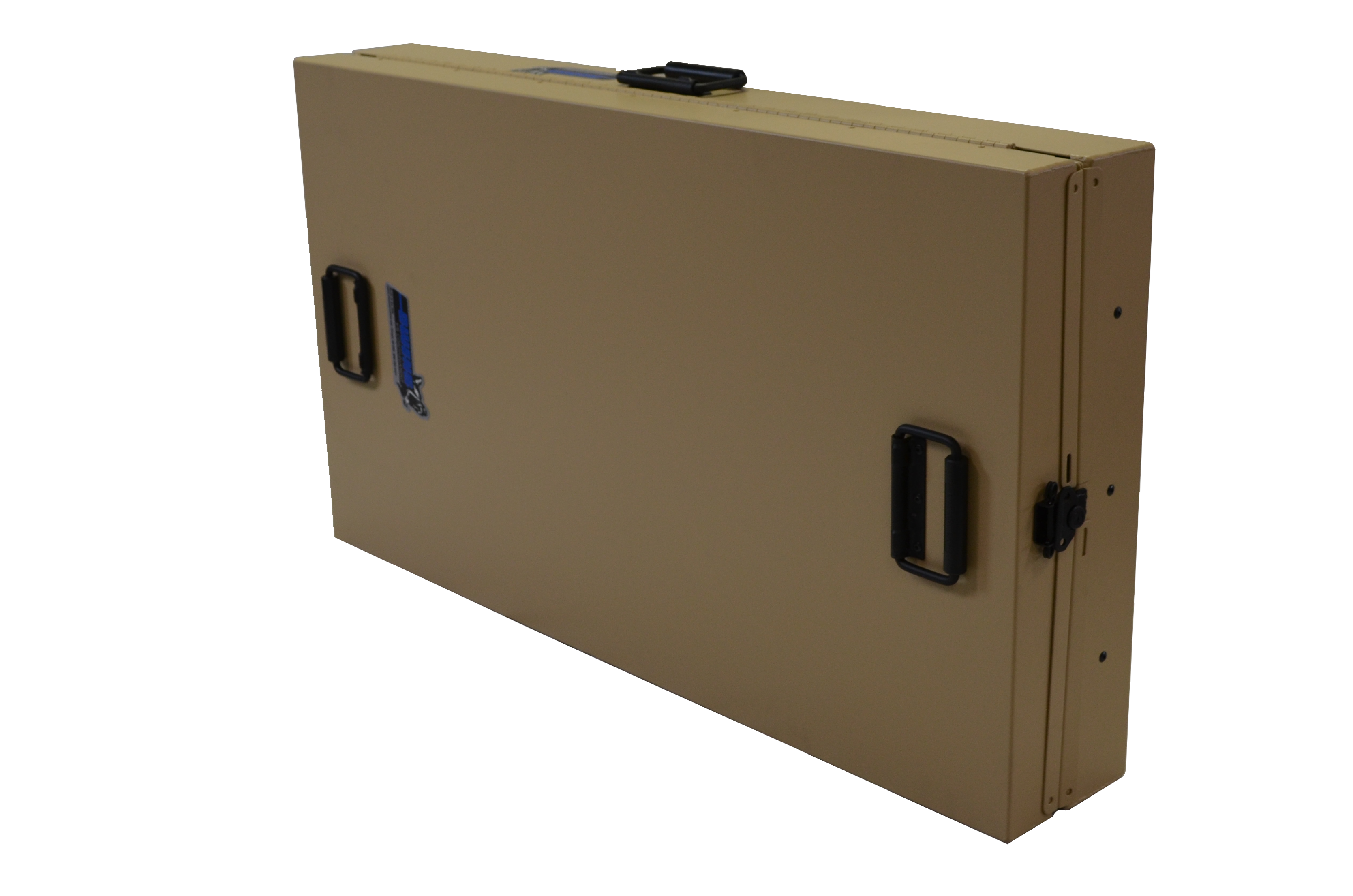 Dog Crate 55314 Professional K9 Series Large Collapsible Working Dog Crate / Single Compartment / 22.25 W x 34 D x 29 H / Mill Finish Aluminum / Tan / Owens Products