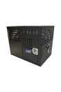 Dog Crate 55312 Professional K9 Series Large Tactical Single Compartment / Opposite Side Door / 36 W x 24 D x 29 H / Holes for Ventilation / Black / Mill Finish Aluminum / Owens Products Professional K9 Series Owens Products