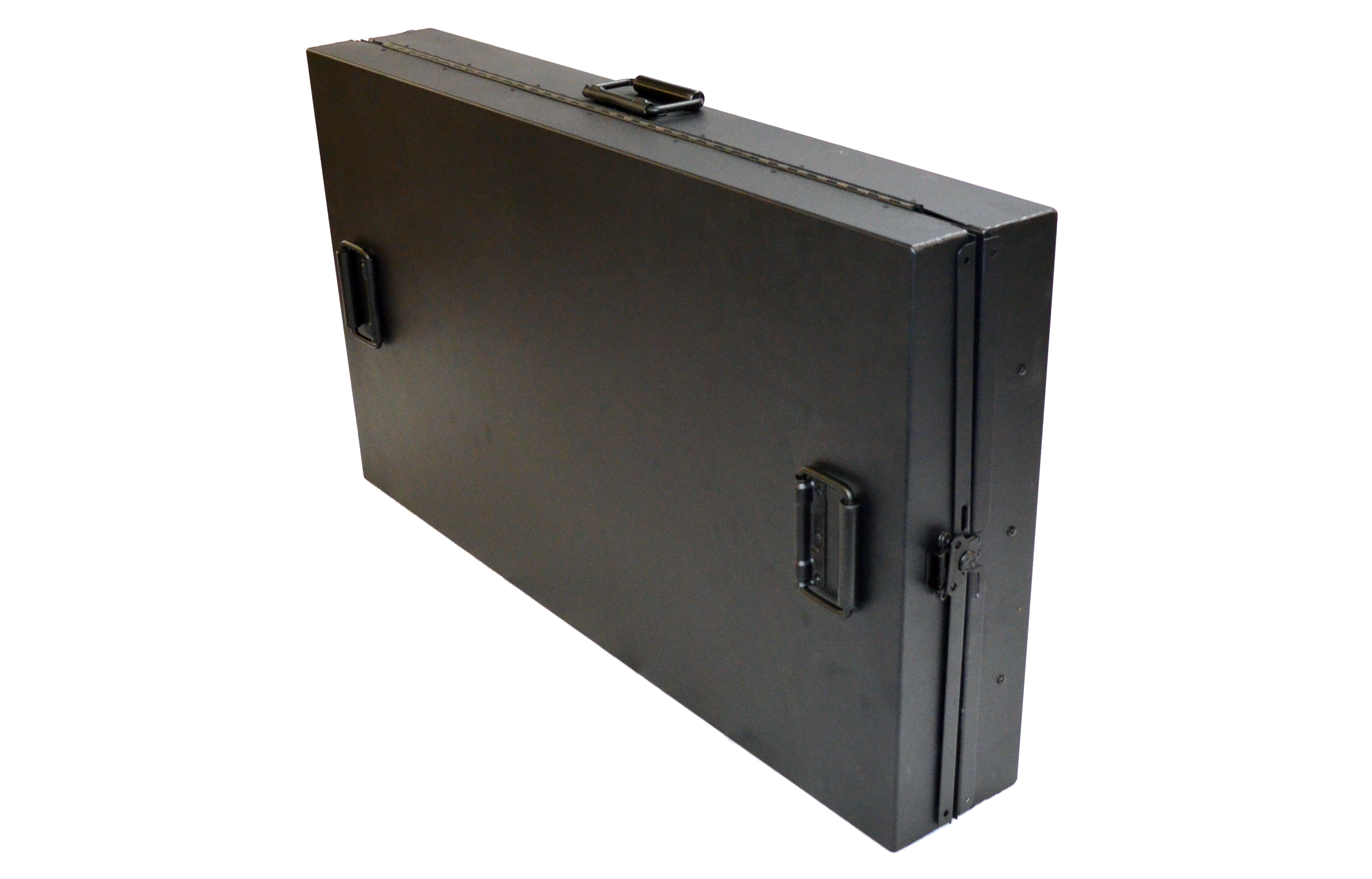 Dog Crate 55315 Professional K9 Series Large Collapsible Working Dog Crate / Single Compartment / 22.25 W x 34 D x 29 H / Mill Finish Aluminum / Black / Owens Products