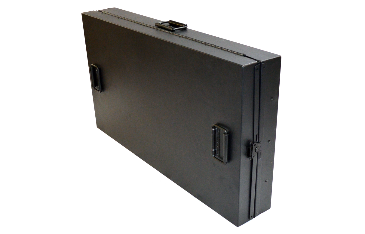Dog Crate 55311 Professional K9 Series X-Large Collapsible Working Dog Crate / Single Compartment / 22.25 W x 41 D x 29 H / Mill Finish Aluminum / Black / Owens Products