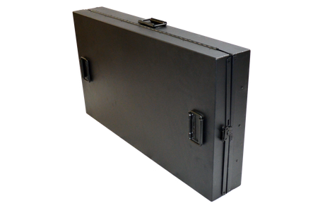 Dog Crate 55311 Professional K9 Series X-Large Collapsible Working Dog Crate / Single Compartment / 22.25 W x 41 D x 29 H / Mill Finish Aluminum / Black / Owens Products