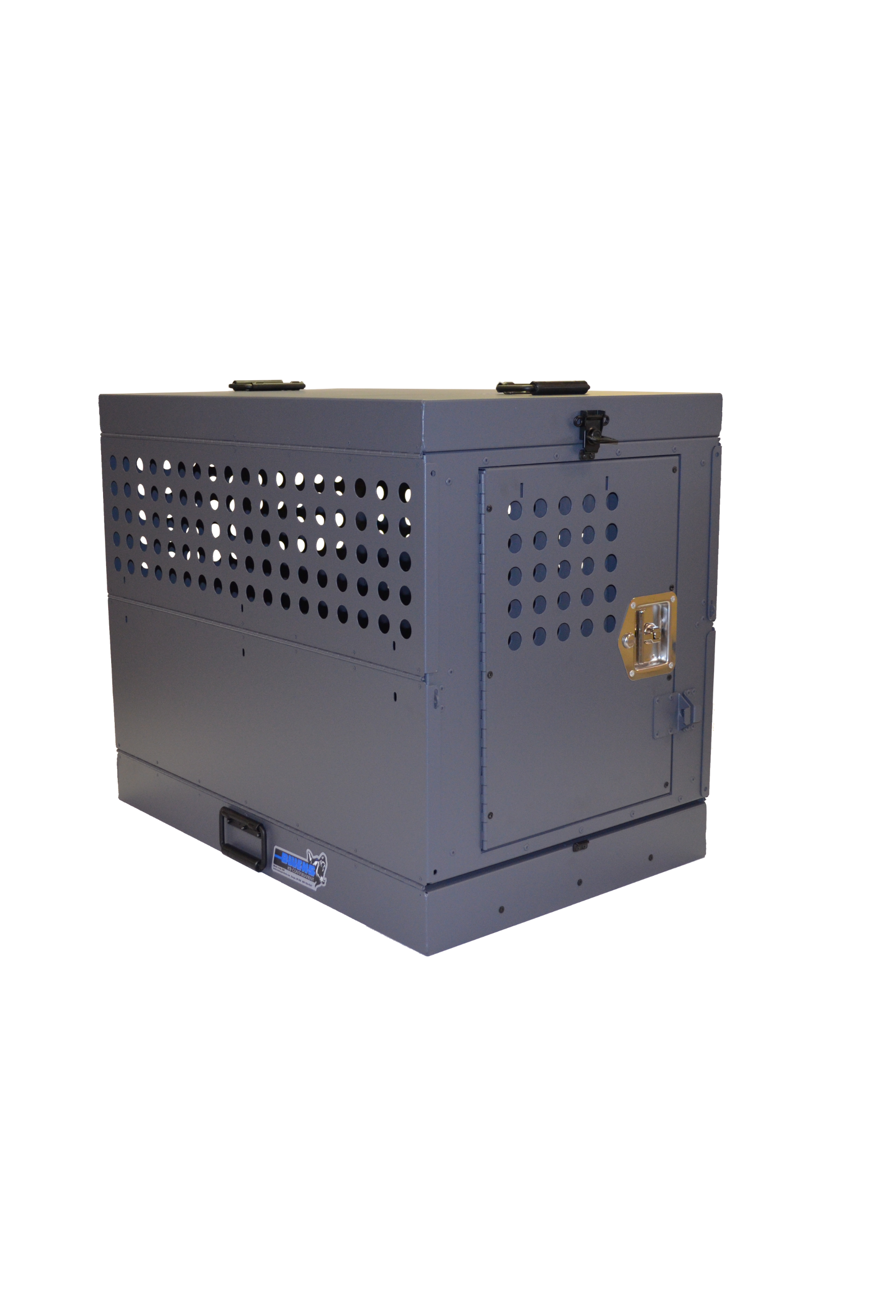 Dog Crate 55313 Professional K9 Series Large Collapsible Working Dog Crate / Single Compartment / 22.25 W x 34 D x 29 H / Mill Finish Aluminum / Gray / Owens Products