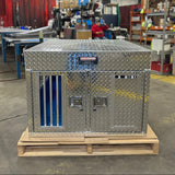 Dog Box 55461 Hunter Series Double Compartment / 38 W x 45 D x 28 H / Tall / Diamond Tread Aluminum / Owens Products Owens Products
