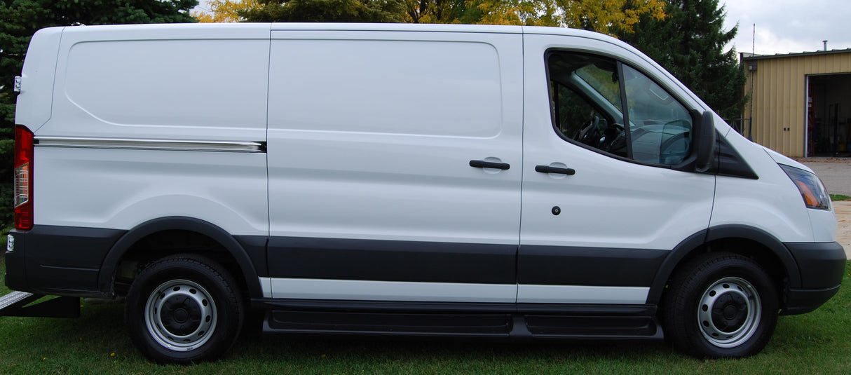 Running Boards 15-Current Ford Transit Van 130" (150/250) Wheel Base Full Length Boards Only / TPO Molded Boards / Owens Factory Boards Custom TPO / 6894-01 / Owens Products Running Boards Owens Products