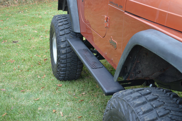 Running Boards Owens Fusion Oval Step Jeep 97-06 TJ Wrangler 2 Door Textured Black 79006 Owens Products Running Boards Owens Products