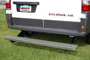 Hitch Step Owens Commercial Rear Step Grip Strut 14-18 Ram Promaster Full Van Rear Entry Step Aluminum Bright Owens Products Rear Step Owens Products