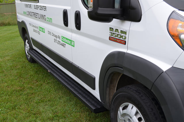 Running Boards Owens Commercial Grip Strut Aluminum / 14-Current Ram Pickup 2500/3500 Heavy Duty W/O Flares / ProMaster 159 Inch WB Short/Long / 823671380 / Owens Products Running Board Owens Products