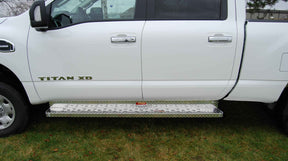 Running Boards Owens Commercial Diamond W/O Stone Guard With Star Burst Grip 15-17 Nissan Titan 4 Inch Riser Crew Cab Aluminum Owens Products Running Boards Owens Products
