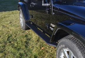 Venum Louvered Running Boards For 07-18 JKU 4 Door / Black / Brackets Included / 850011096 / Owens Products Running Board Owens Products