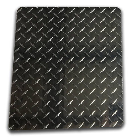 Mud Flaps 861218D Owens Classic Aluminum Mudflaps / Rectangular / Diamond Tread Aluminum / Universal Fit / 12 x 18 / Bright / Owens Products Mud Flaps Owens Products