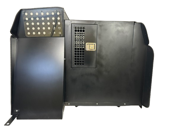 Dog Crate 55325 Professional K9 Series Chevrolet 2021+ Tahoe 2/3-1/3 K9/Prisoner Vehicle Insert / Mill Finish Aluminum / Black / Owens Products