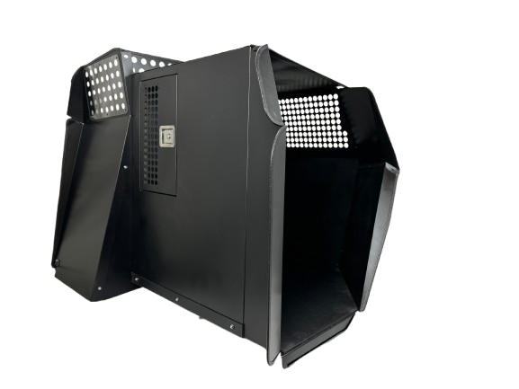 Dog Crate 55325W Professional K9 Series Chevrolet 2021+ Tahoe 2/3-1/3 K9/Prisoner Vehicle Insert / Mill Finish Aluminum / White / Owens Products