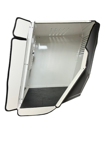 Dog Crate 55330 Professional K9 Series Dodge 2011+ Durango 2/3-1/3 K9/Prisoner Vehicle Insert / Mill Finish Aluminum / Black / Owens Products