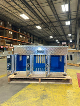 Dog Box 55158 Hunter Series Triple Compartment with No Storage / Tall / 48 W x 36 D x 26 H / Standard Vents / Diamond Tread Aluminum / Owens Products