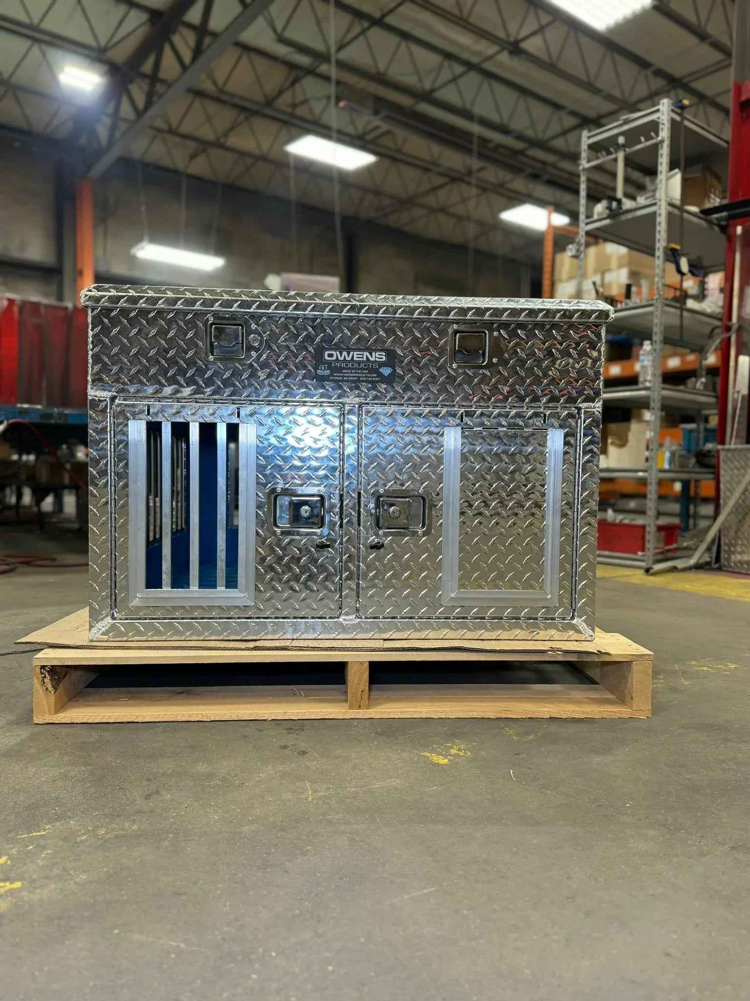 ペットハウス Dog Box - 55011 Hunter Series Double Compartment Storage, Aluminum
