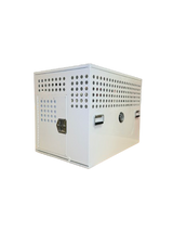 Dog Crate 55328 Professional K9 Series Tactical Single Compartment / End Door / 24 W x 36 D x 29 H / Holes for Ventilation / Mill Finish Aluminum / Owens Products