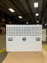 Dog Crate 55331 Professional K9 Series XL Tactical Single Compartment / End Door / 26 W x 40 D x 30 H / Holes for Ventilation / White / Mill Finish Aluminum / Owens Products