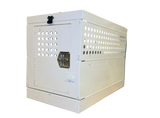 Dog Crate 55305 Professional K9 Series X-Large Collapsible Working Dog Crate / Single Compartment / 22.25 W x 41 D x 29 H / Mill Finish Aluminum / White / Owens Products