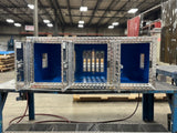 Dog Box 55158 Hunter Series Triple Compartment with No Storage / 48 W x 36 D x 20 H / Standard Vents / Diamond Tread Aluminum / Owens Products Hunter Series Owens Products