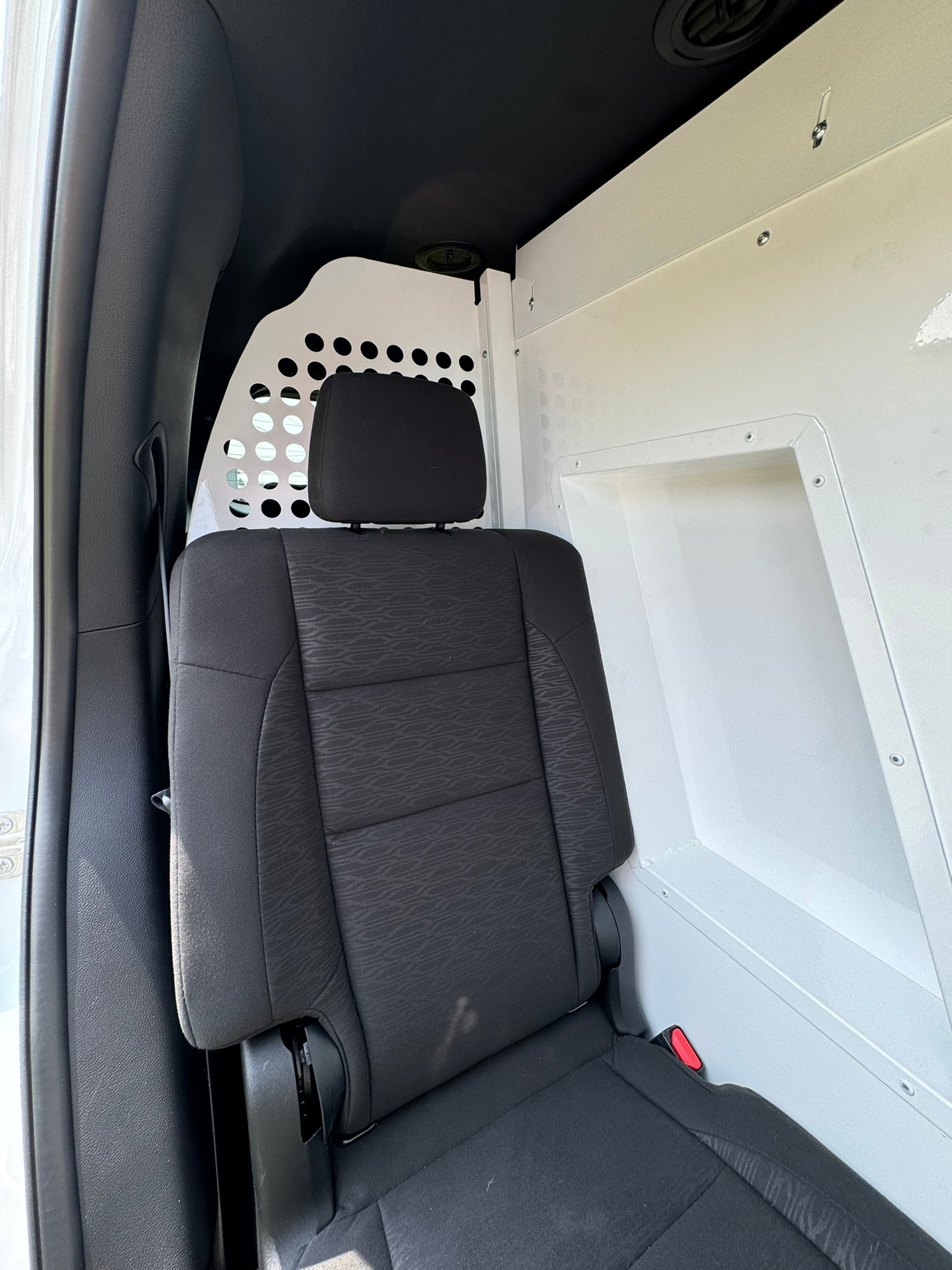 Dog Crate 55330W Professional K9 Series Dodge 2011+ Durango 2/3-1/3 K9/Prisoner Vehicle Insert / Mill Finish Aluminum / White / Owens Products