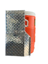 RaceMates 39206T Truck Mount Drink Water Cooler Holder with Lockable Lid / 5 Gallon Cooler Rack / Diamond Tread Aluminum / Owens Products RaceMate Owens Products