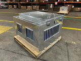 Dog Box 55044 Hunter Series Double Compartment with Top Storage / 48 W x 45 D x 32 H / Tall / All Seasons Vents / Diamond Tread Aluminum / Owens Products Hunter Series Owens Products