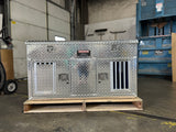 Dog Box 55030 Hunter Series Double Compartment with Top Storage / 48 W x 36 D x 26 H / Shallow / Standard Vents / Diamond Tread Aluminum / Owens Products Hunter Series Owens Products