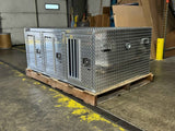 Dog Box 55114RV Hunter Series Tall Trailer Triple Compartment / 58 W X 40 D X 24 H / Right Swing Doors / Tall / Diamond Tread Aluminum / Owens Products