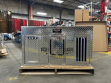 Dog Box 55060 Hunter Series Double Compartment / 48 W x 45 D x 28 H / Bear/Cat / Striker Holes / Diamond Tread Aluminum / Owens Products