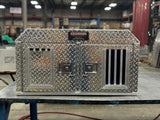 Dog Box 55017 Hunter Series Double Compartment / 37 W x 30 D x 19.75 H / ATV UTV SUV / Standard Vents / Diamond Tread Aluminum / Owens Products