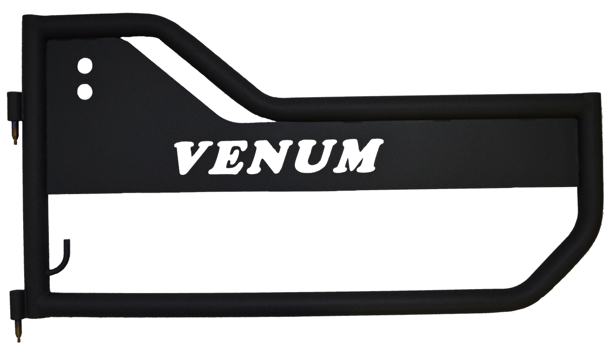 Venum Doors / Tubular Doors / Textured Black / Jeep JK & JKU Wrangler Front Door Kit / 2007-2018 / Owens Products / JK15005