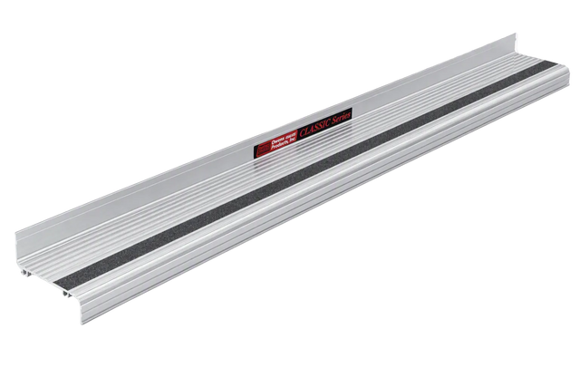 Running Boards Classic Series Extruded 4 Inch 19-Current Ram 1500/2500/3500 Crew Cab Aluminum Nickel Owens Products Running Board Owens Products